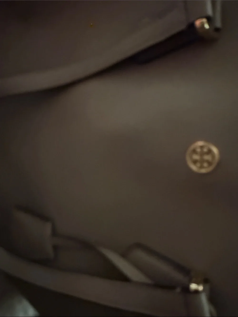 Tory Burch Taupe Brown Leather Tote with Gold Hardware